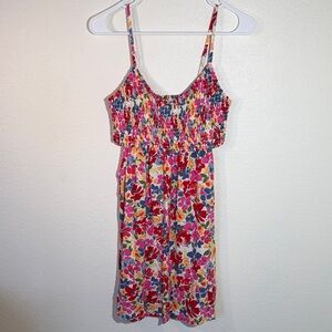 Roxy Girls Multicolor Floral Spaghetti Strap Dress Size M/10